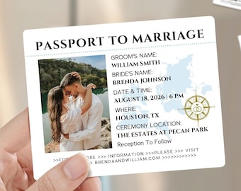 Passport Wedding Invitation/Destination Travel Wedding Passport/Wedding Passport Invitation/Save The Date/Abroad Wedding/Travel Wedding