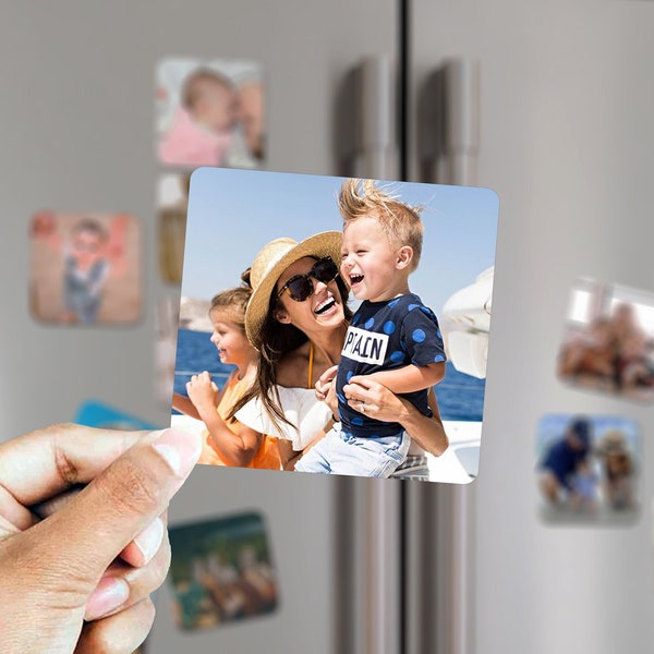 Small Fridge Magnets/Photo Magnets/Custom Fridge Magnet/Personalized Photo Magnets/Refrigerator Magnet Gift for Mom/Grandma