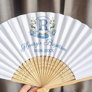 Custom Baptism Fans/Mi Bautizo Baptism Gift Fan for Guests/Christening Favor/Baptism Christening Dedication Gift/Church Event Favor