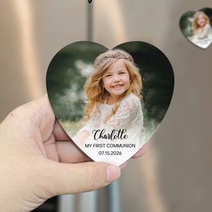 Baptism Magnet Favors for Guest/First Communion Gifts/Baptism Photo Magnets/Customizable Christening Favors/Baptism Favors/Favor De Bautizo