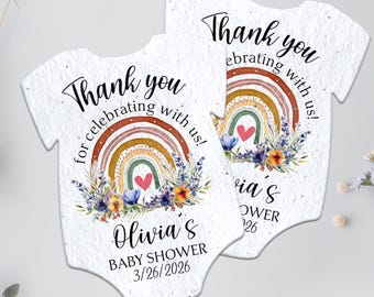 Onesie Seed Paper/Baby Shower Favor for Girls or Boys/Baby in Bloom/Eco Friendly Favors/Gender Reveal Neutral Party Seed Paper Favors