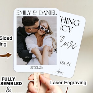 Nothing Fancy Just Love Photo Fan/Wedding Program Fan/Summer Wedding Favor Fans With Wooden Sticks Included/Custom Wedding Favor For Guests