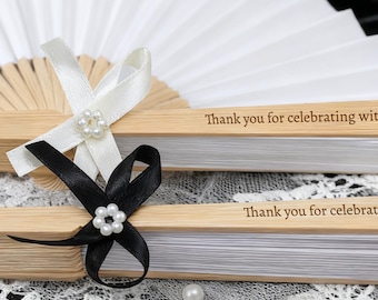 Bulk Engraved Bridal Party Favors/Personalized Wedding Hand Fans/Rustic Favor Hand Fan/Ceremony Favor for Guest/Bridesmaid Gifts/Party Favor