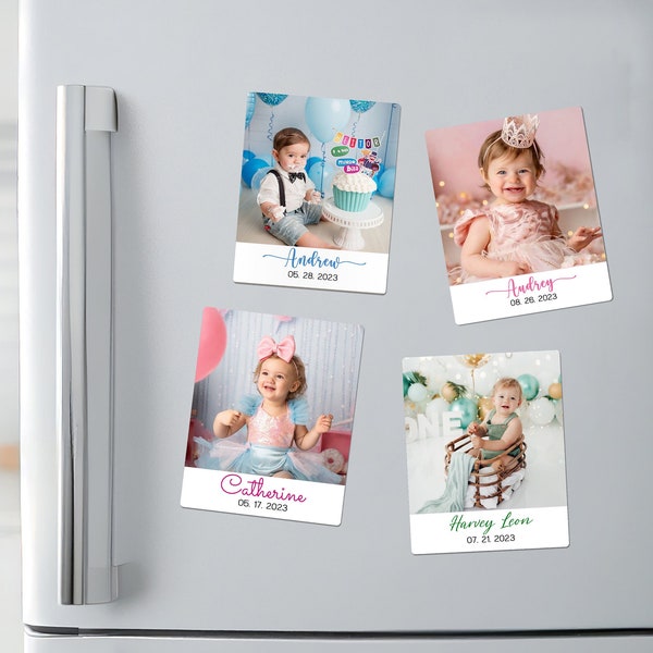 Personalized Birthday Magnets/Custom Magnet Birthday Favors/First Birthday Party Favor/Birthday Party Gift/Personalized Refrigerator Magnets