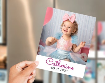 Custom Birthday Magnets Favors Thank You Gifts for your Guests 1st Birthday Favor Personalized Magnet for Party Favor Birthday Photo Magnet