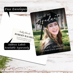 Custom Graduation Photo Magnet Graduation Party Favors Graduation Announcement 2025 Graduation Picture Magnet Save the Date Graduation Party