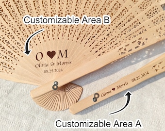 50 pcs Wedding Fans Personalized Hand Fans Wedding Fan Favors Rustic Wedding Favor Ceremony Fan Wedding Rustic Fans Ceremony Favor for Guest