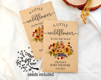 Baby in Bloom Favors Baby Shower Seed Packets Personalized Wildflower Seed Packets Baby Shower Favors for Guests in Bulk Baby Shower Seeds