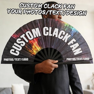カスタムクラックファン、写真やロゴ入りパーソナライズ折りたたみファン、ラインダンスギフト、卒業式/フェスティバル/スポーツ/結婚式＆イベントの記念品