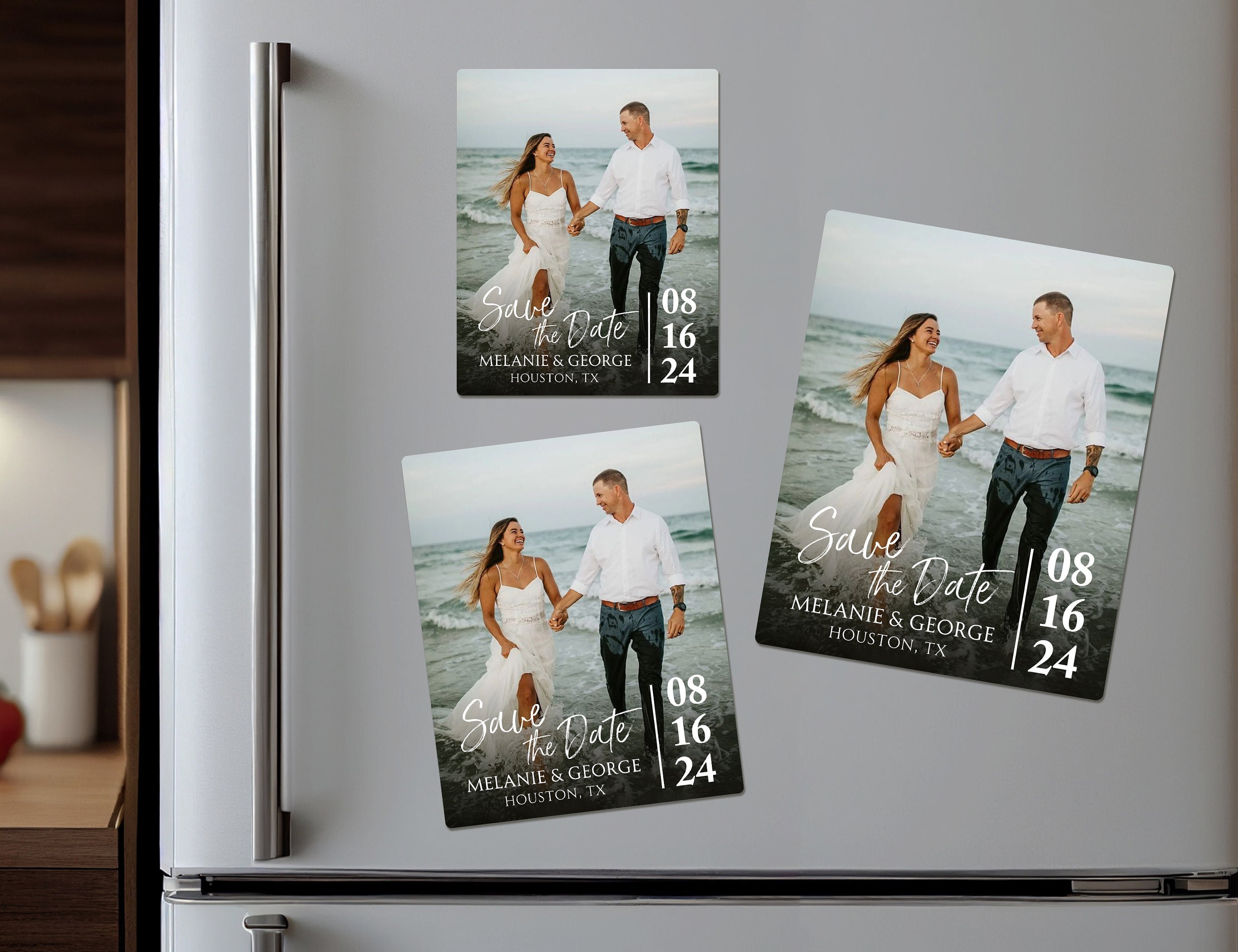 Unique Wedding Magnetic Invitation/Personalized Save the Date Photo Wedding Magnets/Photo Custom Wedding Save the Date Magnetic Invitation