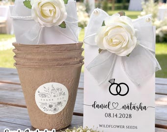 Personalized Wildflower Seed Packets: Guest Gifts & Receptions, Wedding, Birthday, Shower Favor