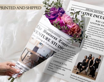 Printed Shipped Business Newspaper/Large Newspaper Lash Announcement/Esthetician Newspaper/Hair Business Newspaper/Opening Soon Newsletter