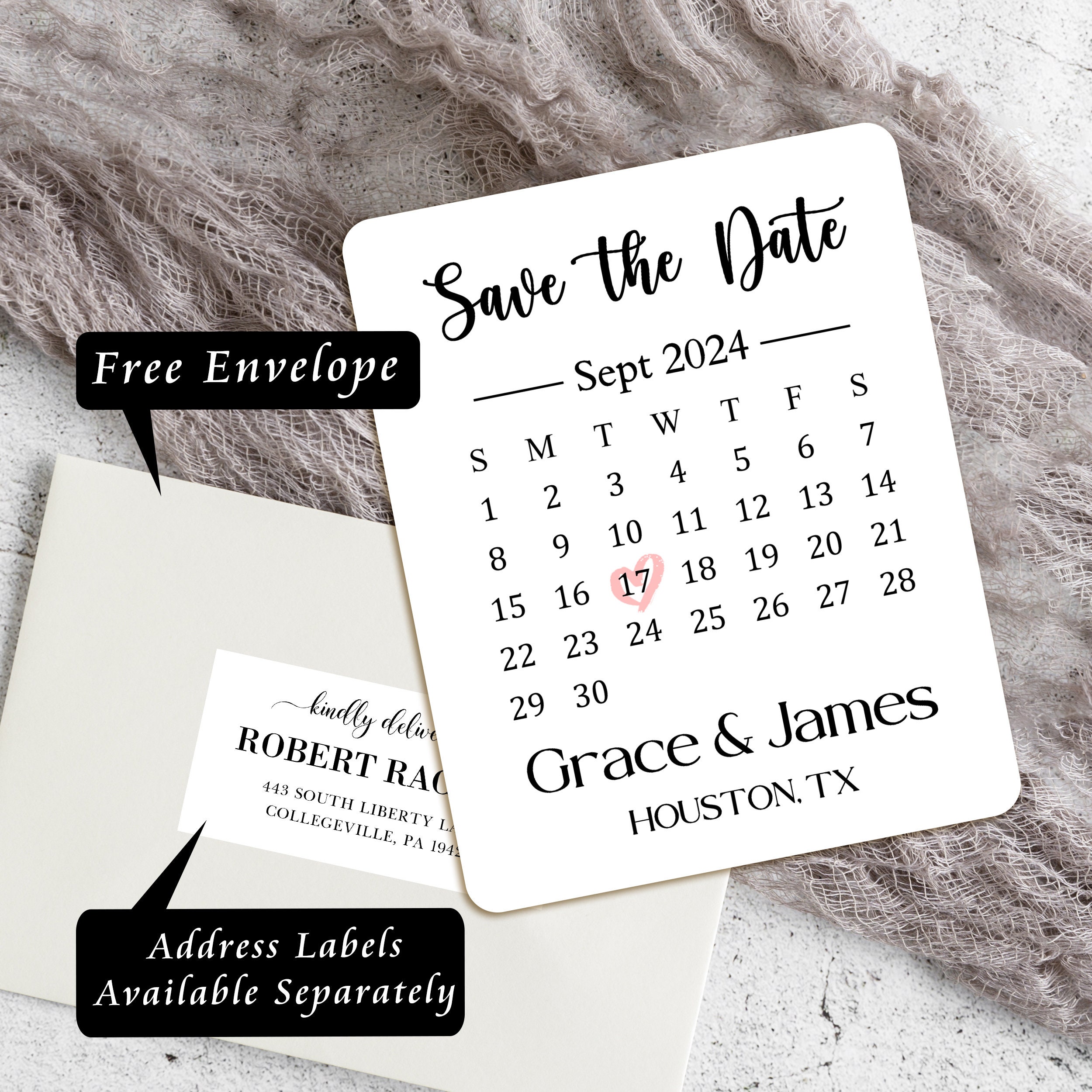 QR Code Save the Date Magnets Calendar/custom Wedding Magnets Save the ...