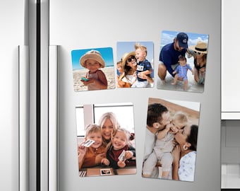 Custom Fridge Magnet with Photo Personalized Photo Magnet Family Vacation Print Custom Gift Holiday Refrigerator Magnet Gift for Mom/Dad