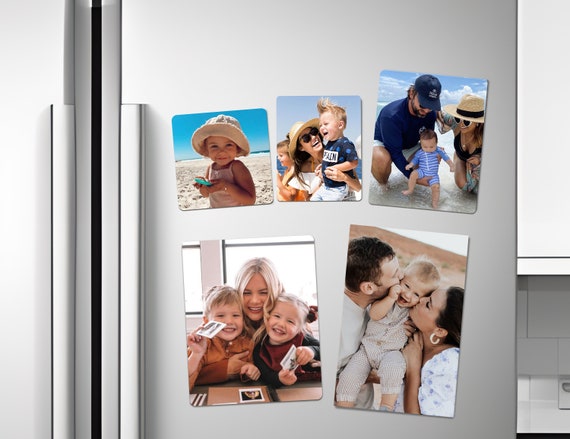 Custom Fridge Magnet with Photo Personalized Photo Magnet Family Vacation Print Custom Gift Holiday Refrigerator Magnet Gift for Mom/Dad