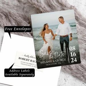 Unique Wedding Magnetic Invitation/Personalized Save the Date Photo Wedding Magnets/Photo Custom Wedding Save the Date Magnetic Invitation image 4