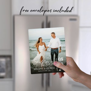 Unique Wedding Magnetic Invitation/Personalized Save the Date Photo Wedding Magnets/Photo Custom Wedding Save the Date Magnetic Invitation image 8