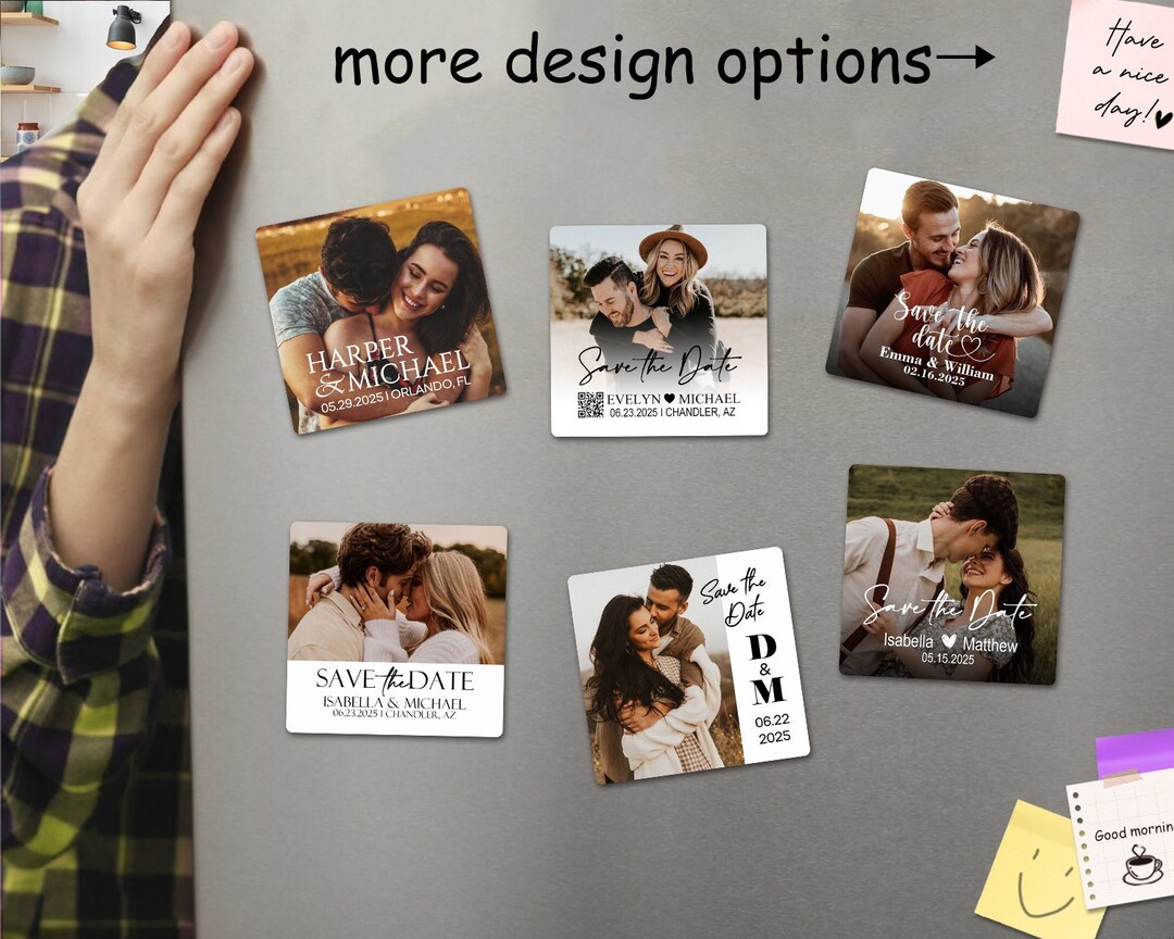 Magnet Invitations Save the Date Magnet Photo Personalized Fridge Magnet for Wedding ...