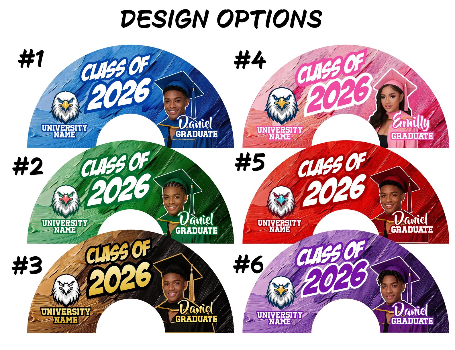 Graduation Clacking Fan Custom Clack Fan for Graduation, Class of 2026 Graduation Fans ...