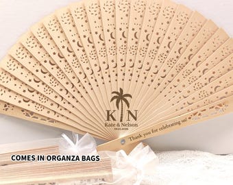 Personalized Wedding Fan For Guest/Custom Hand Fans Wedding/Bulk Wedding Ceremony Rustic Fan/Ceremony Favor for Guest/Custom Party Fans