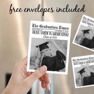 Class of 2025 Graduation Photo Magnet/Graduation Party Favors/Graduation Announcement/Graduation Save the Date Magnets/Custom Fridge Magnets