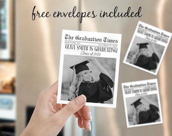 Class of 2025 Graduation Photo Magnet/Graduation Party Favors/Graduation Announcement/Graduation Save the Date Magnets/Custom Fridge Magnets