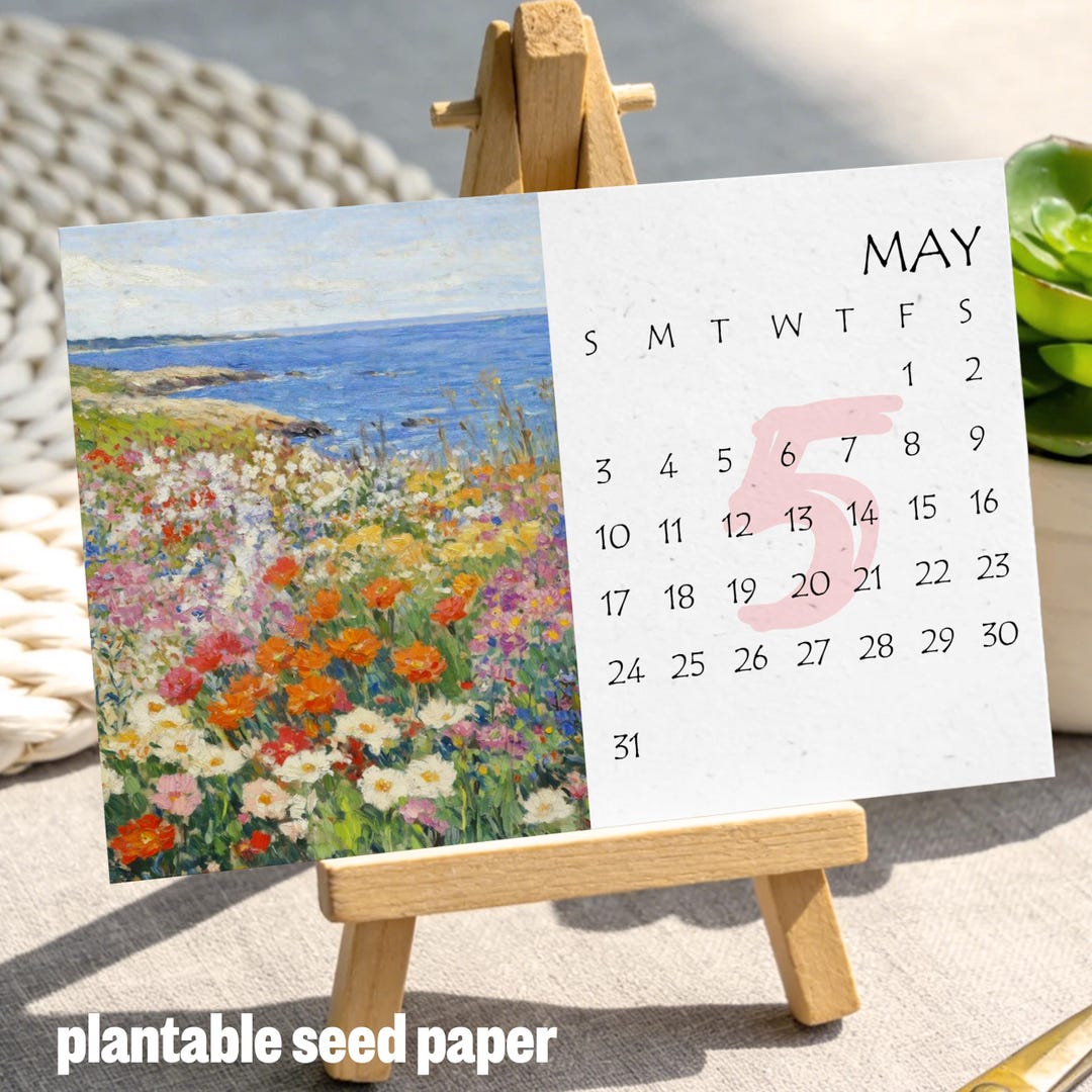 2026 Plantable Wildflower Seed Paper Calendar – Eco-friendly ...