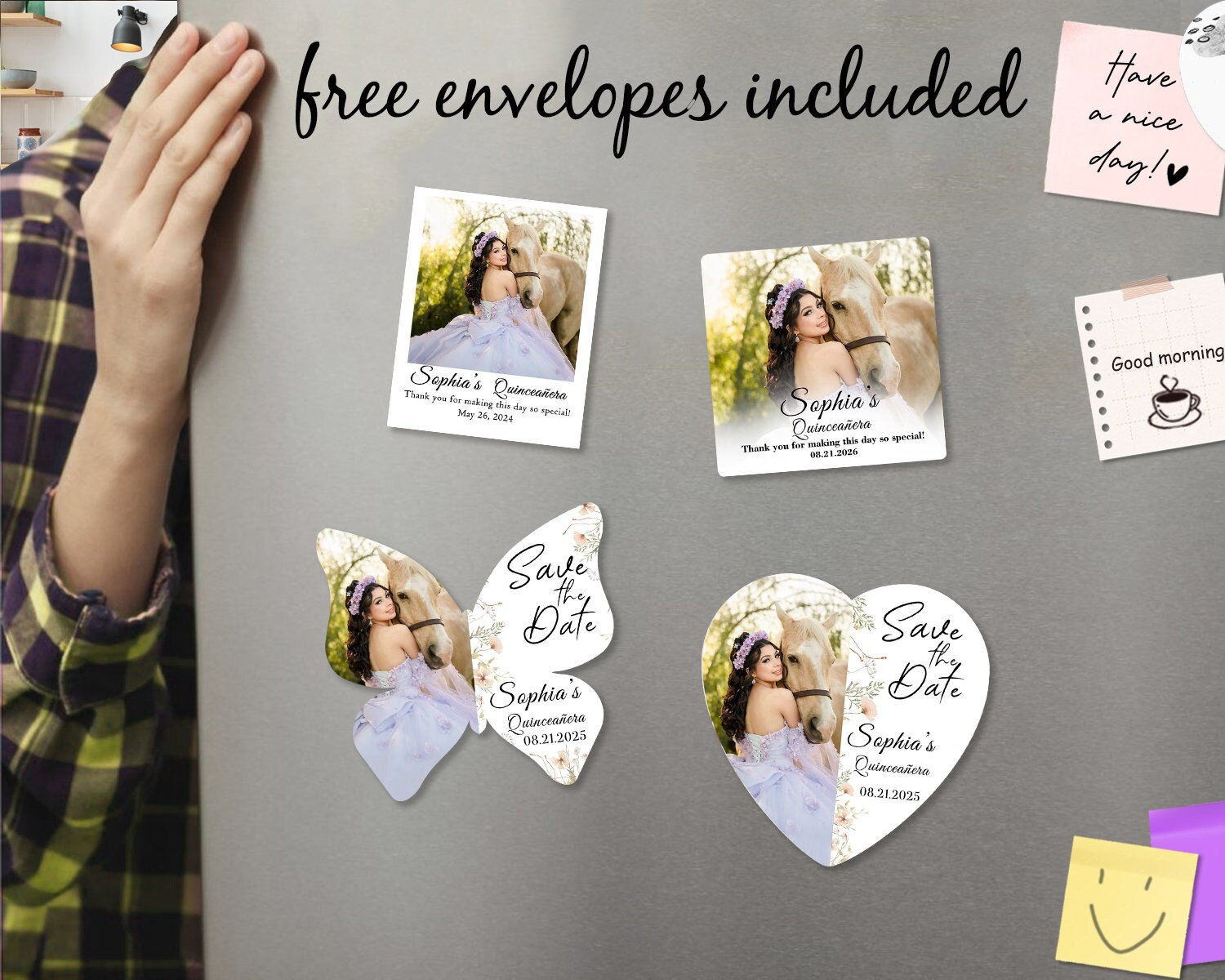 Quinceañera Save the Date Photo Magnets/Reserva La Fecha Quinceañera/Quinceañera Party Favors/Quinceañera Picture Invitation/Sweet 15 Favors