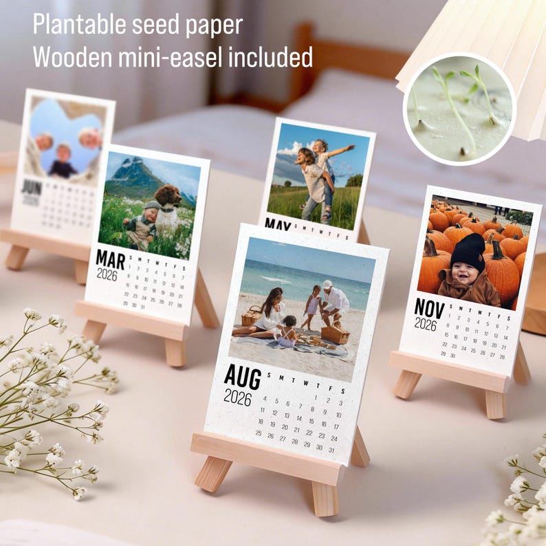 Personalized Plantable Seed Paper Calendar Desk Calendar 2026 With ...