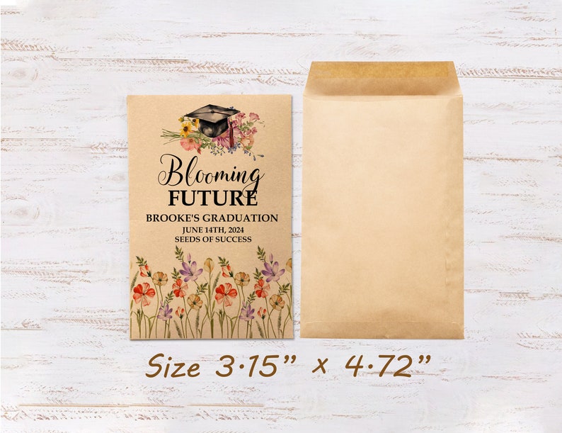 Grad Packet Graduation Seed Packets/graduation Party Favors for Guests/blooming ...
