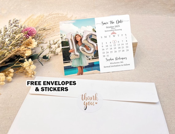 Save the Date Magnet Quinceanera/Reserva La Fecha Quinceañera/Quinceanera Invitations/Sweet 16 Save the Date Photo Favors/Sweet 16 Magnets