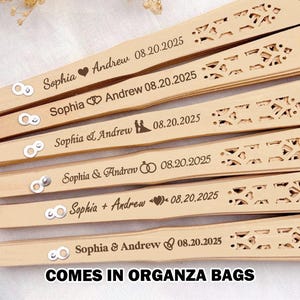 Personalized Engraved Hand Fans/Custom Wooden Wedding Fans/Laser Engraved  Sandalwood Wedding Fans/Personalized Fans for Wedding/Guest Gifts