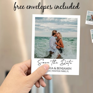 Polaroid Save the Date Photo Magnets Wedding Save The Date Cards With Frees Envelopes & Seal Stickers for Wedding Invitation Photo Magnets image 7