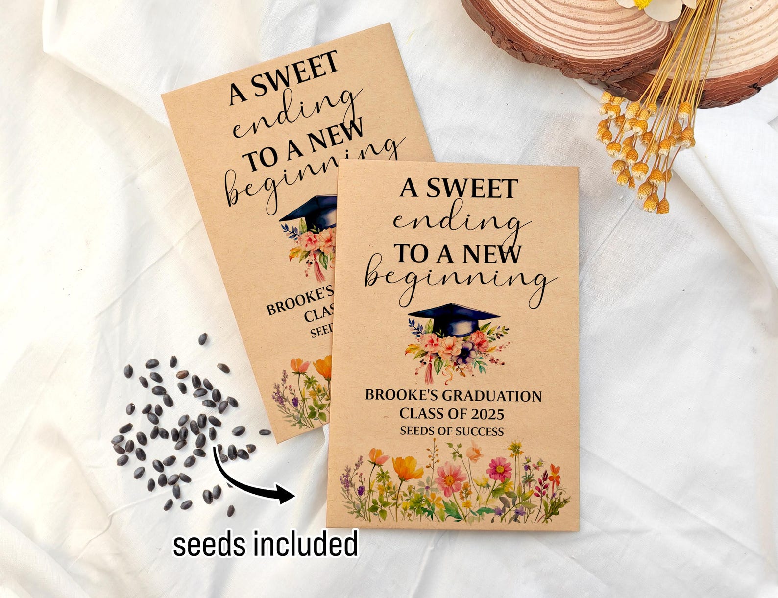 Grad Packet Custom Graduation Seed Packets/graduation Party Favors/blooming Future ...