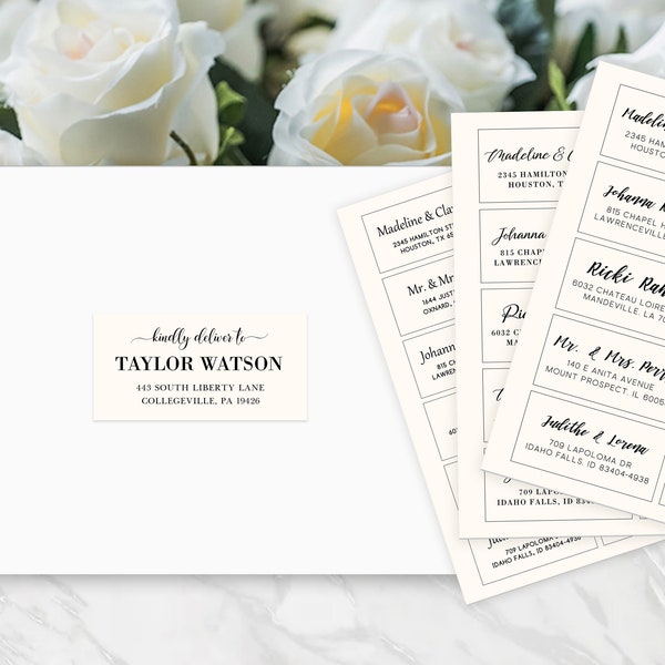 Guest Address Labels Etsy