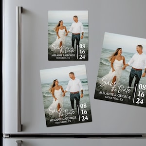 Unique Wedding Magnetic Invitation/Personalized Save the Date Photo Wedding Magnets/Photo Custom Wedding Save the Date Magnetic Invitation image 7