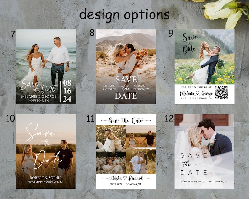Unique Wedding Magnetic Invitation/Personalized Save the Date Photo Wedding Magnets/Photo Custom Wedding Save the Date Magnetic Invitation image 3