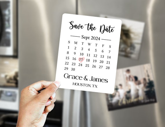 Save the Date Calendar Magnets Personalized Wedding Invitation Magnet Wedding Date Card for Bridesmaid Box Unique Save the Date Gifts
