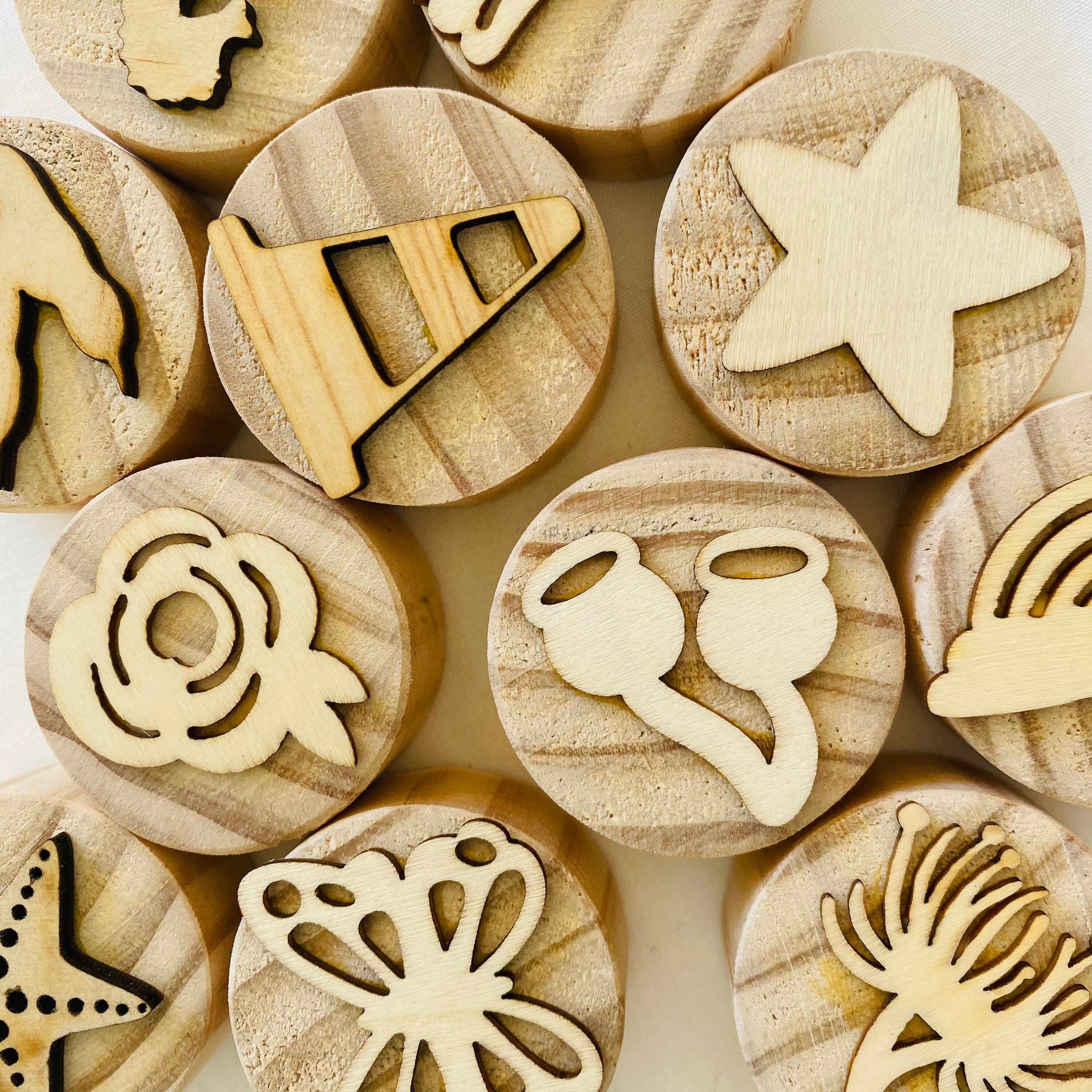 Dough Stamper Handmade Wooden Perfect for Children Etsy