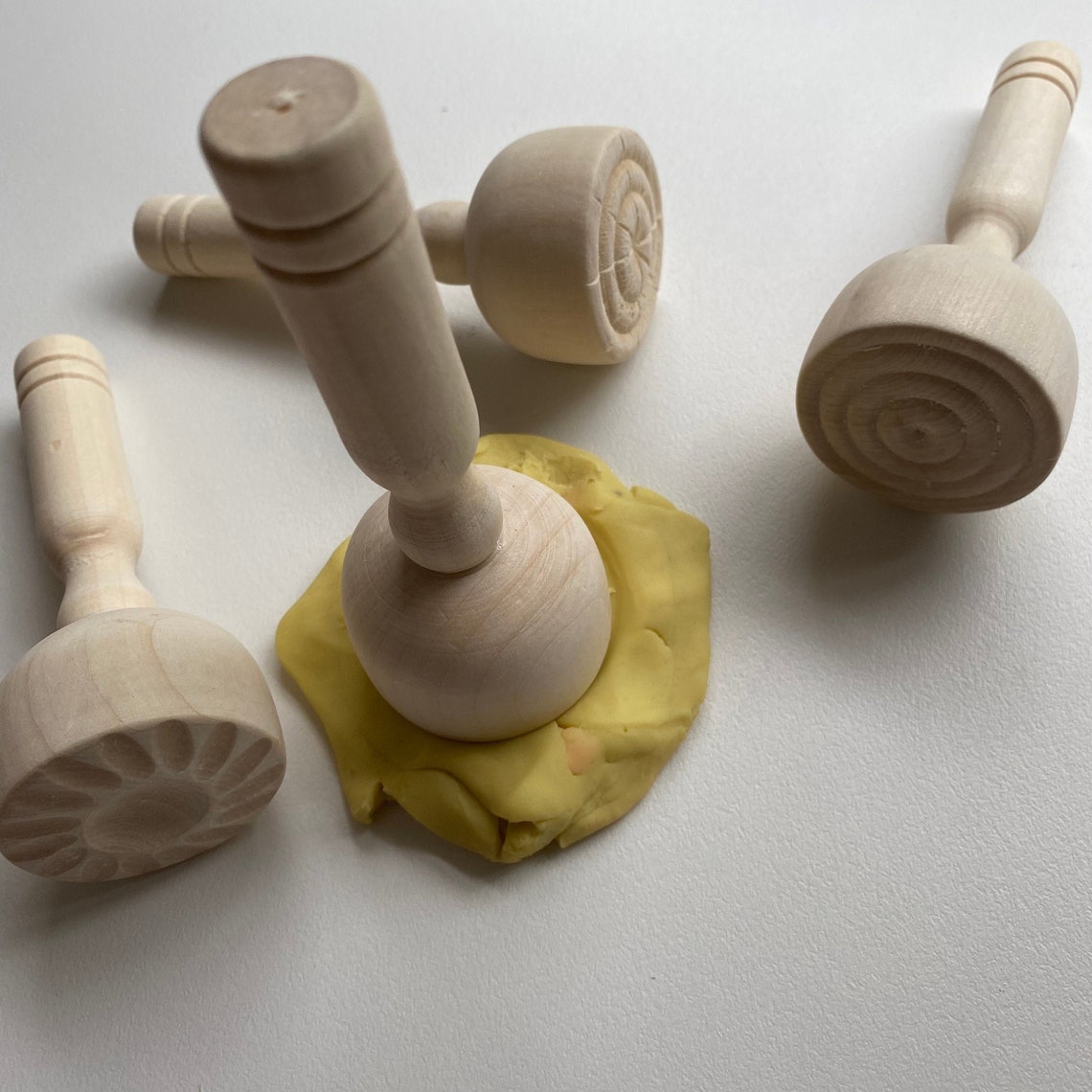 Natural Wooden Dough Stamper Etsy