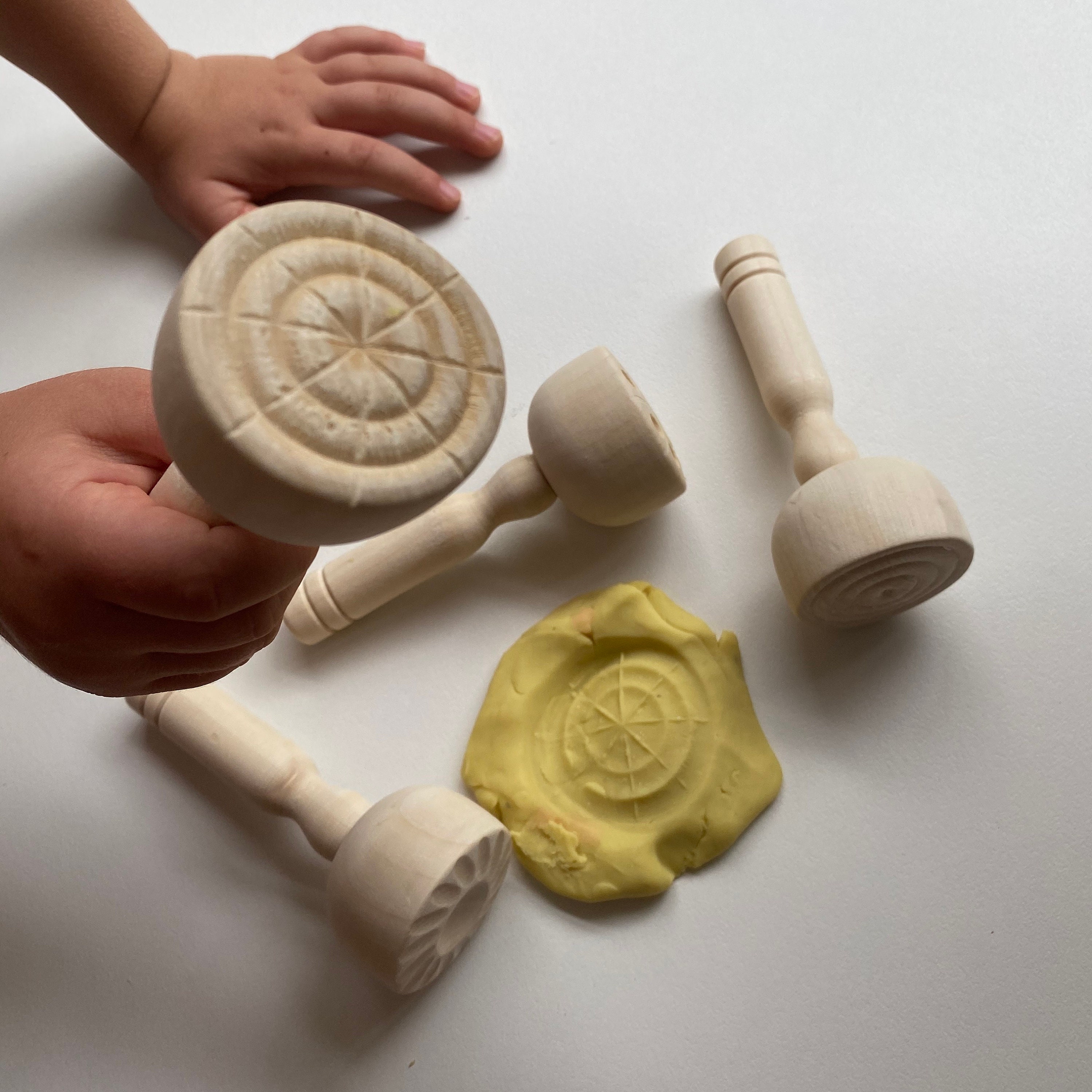 Individual Patterned Dough Stampers Wooden Perfect for Etsy