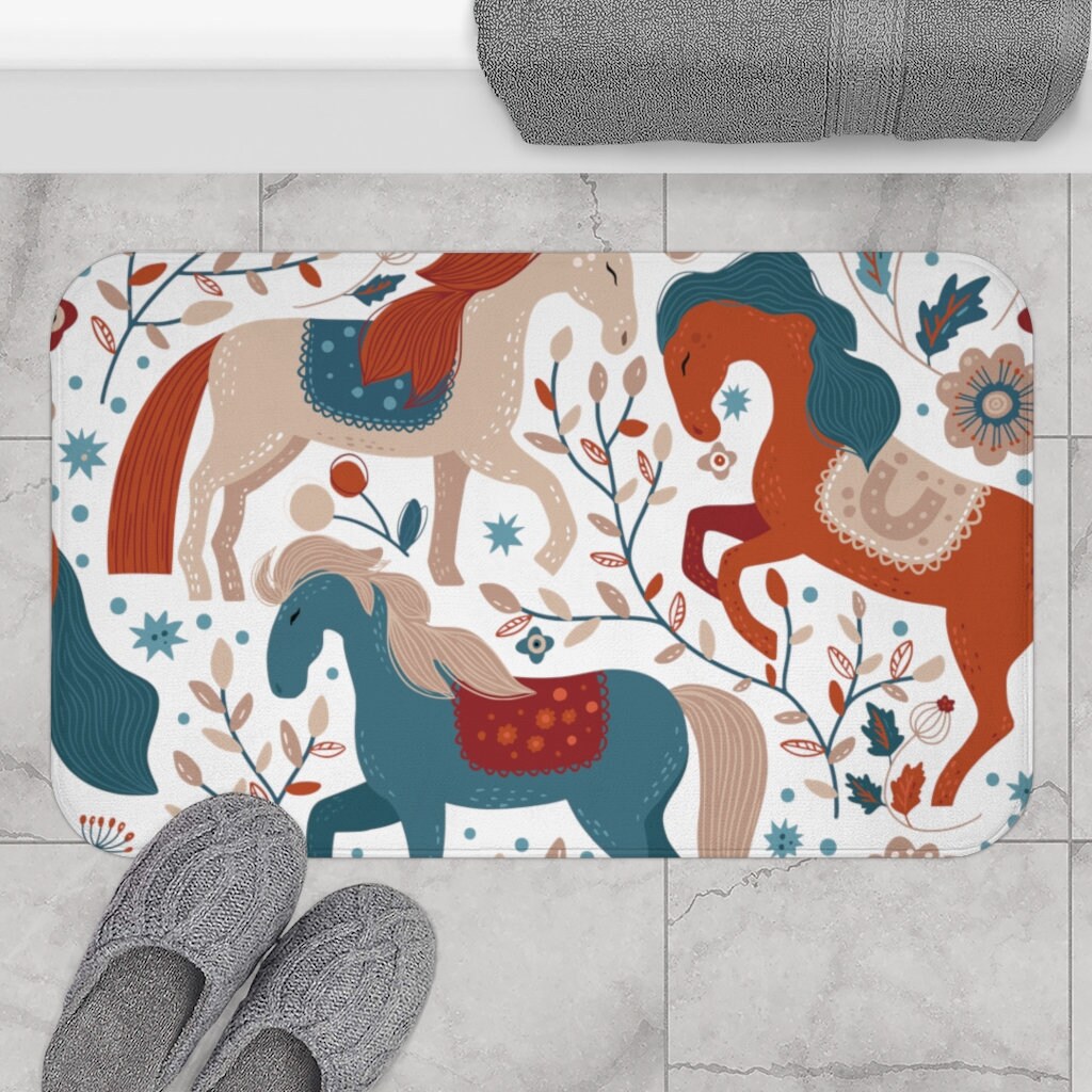 Horse Themed Bath Mat Etsy