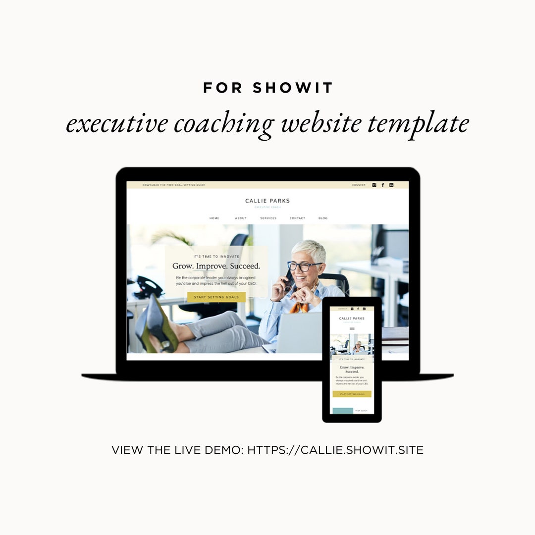 Executive Coaching Website Template Executive Coach Websites Etsy