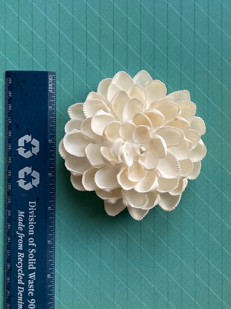 White Shell Flower: Pearl Centerpiece, Wedding Home Decor (4-inch) - Etsy