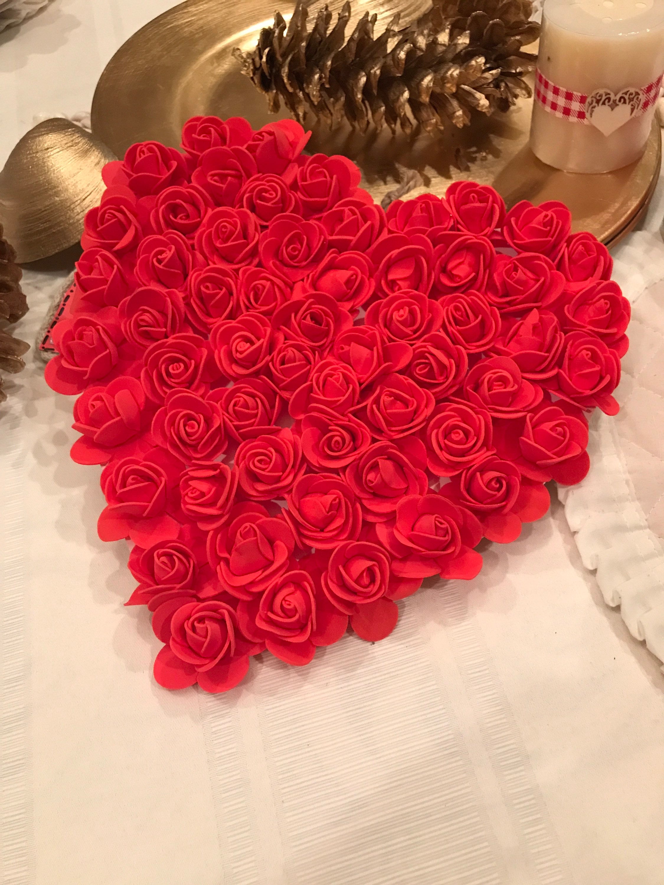 Heart Roses Centerpiece Wooden Rose Heart a Timeless Design of Love Romance, a Standout ...