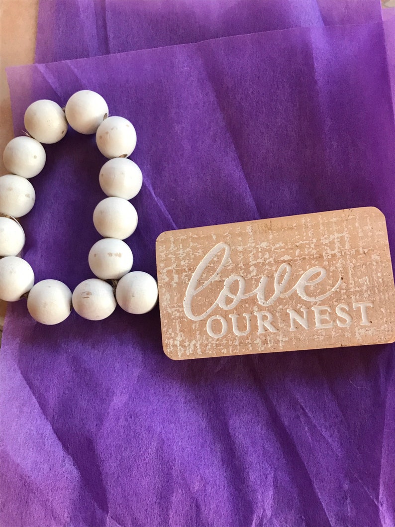 Loop Beaded Garland Tiered Tray Decor Farmhouse Custom Home Etsy