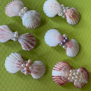 Opalescent Seashell barrette handmade Seashell Barrettes - Etsy main image 4