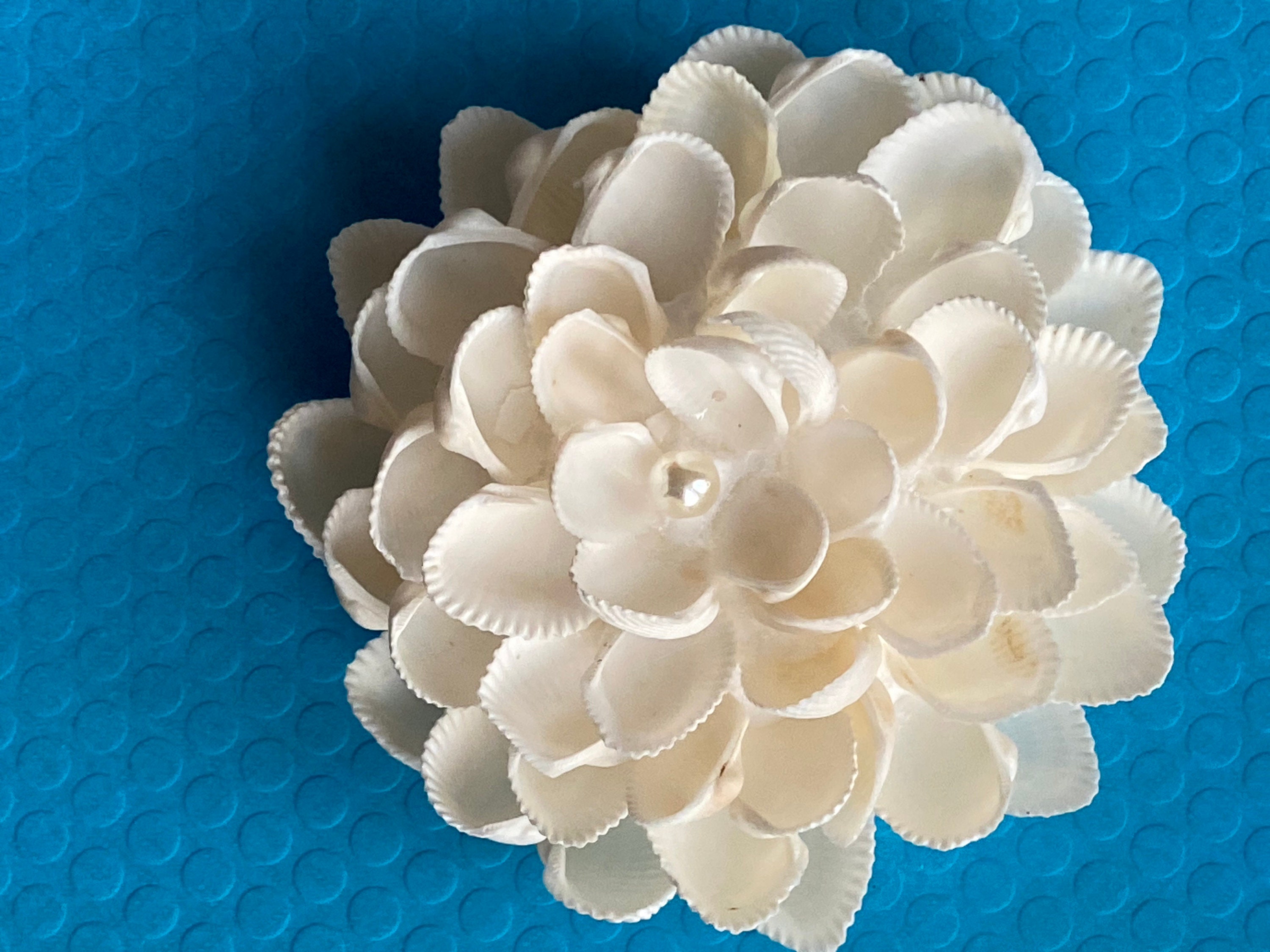 White Shell Flower: Pearl Centerpiece, Wedding Home Decor (4-inch) - Etsy
