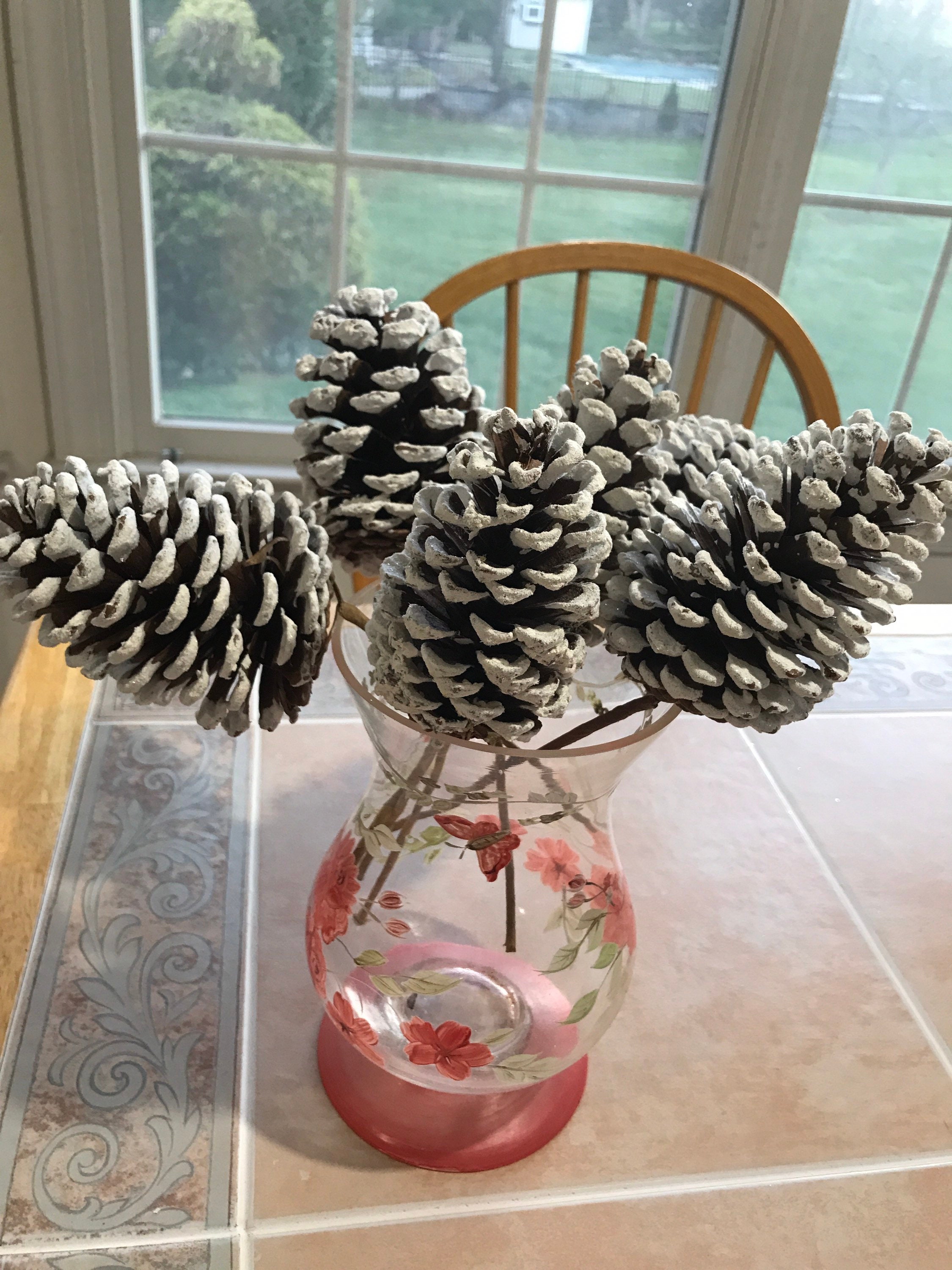 Pinecone Picks: Snowtip - 2.25 inches x 6 Pieces