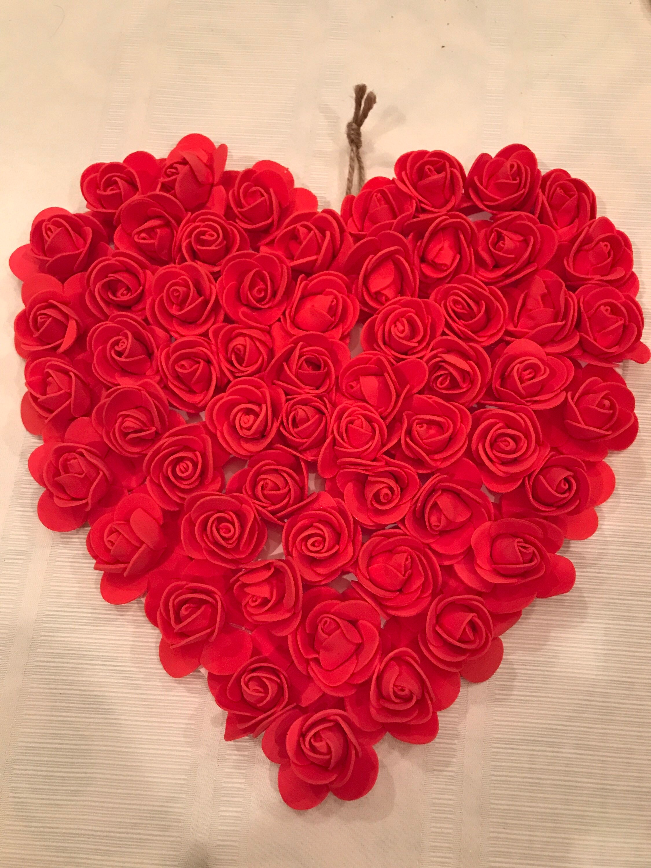 Red Hanging Heart, Foam Heart Decorations, Heart Wreath Attachment